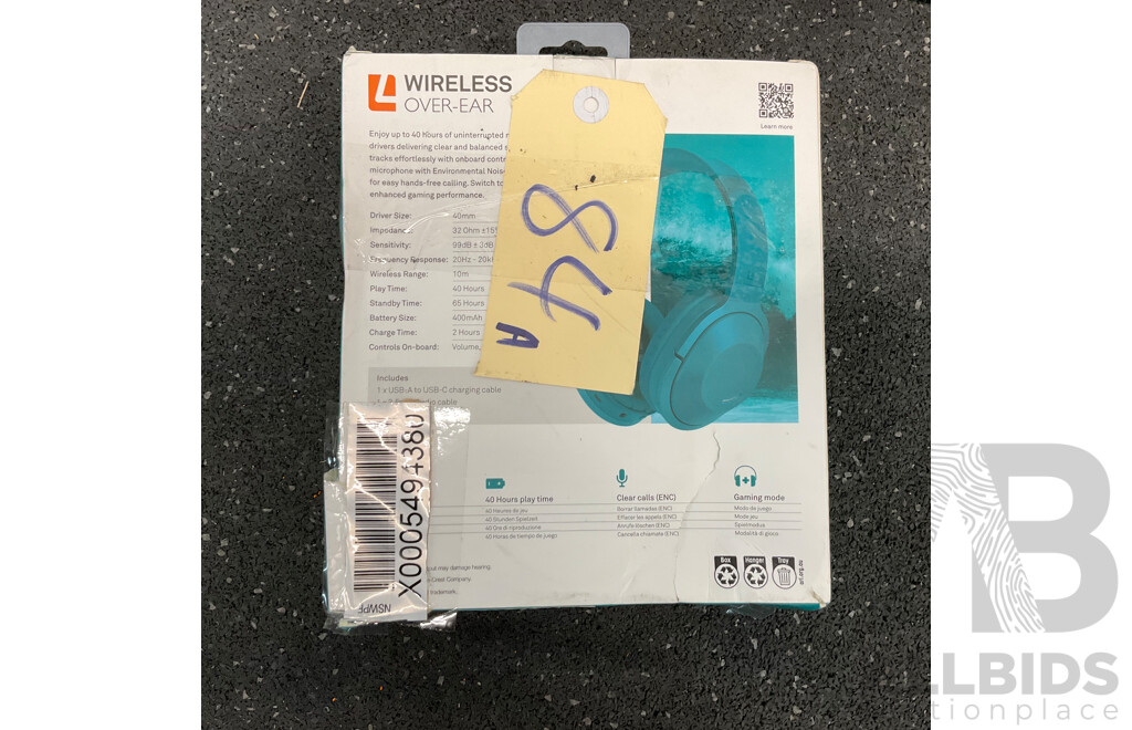 AIWA AWTK-226B Party Speaker & LIQUID EARS Wireless Headphones