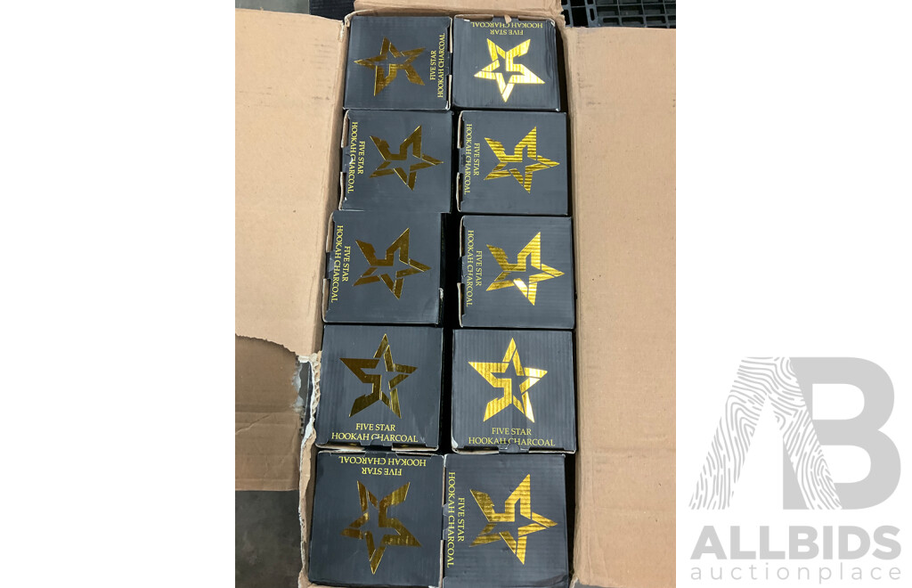 Hexagon FIVE STAR Shisha Hookah Charcoal - Lot of 20