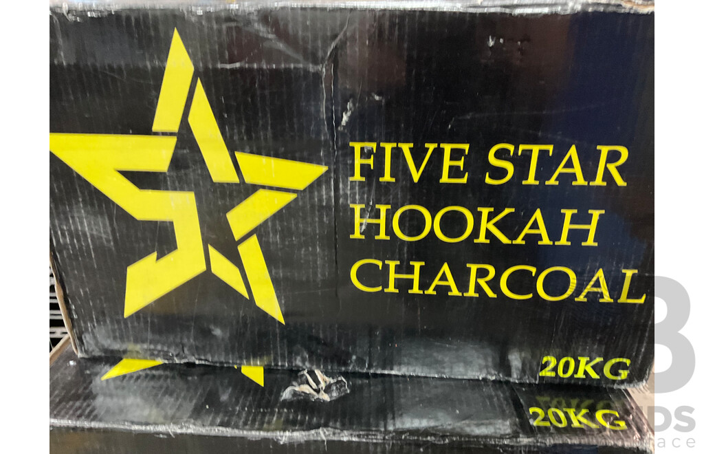 Hexagon FIVE STAR Shisha Hookah Charcoal - Lot of 20