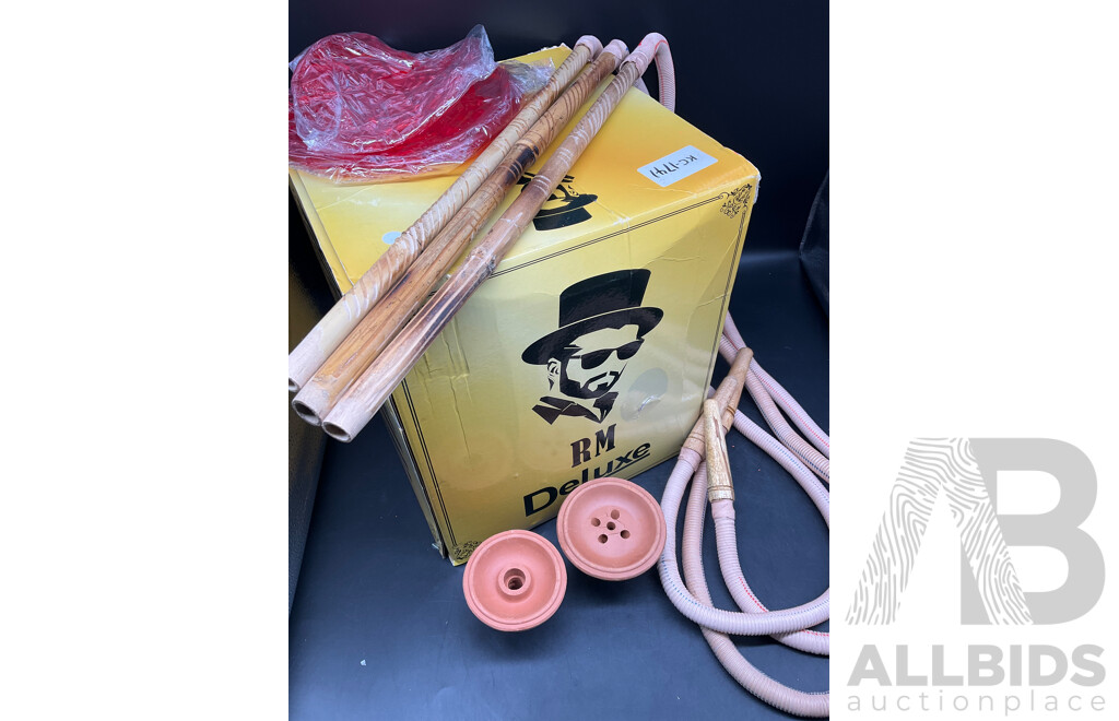 RM DELUXE Glass Shisha Hookah with Accessories