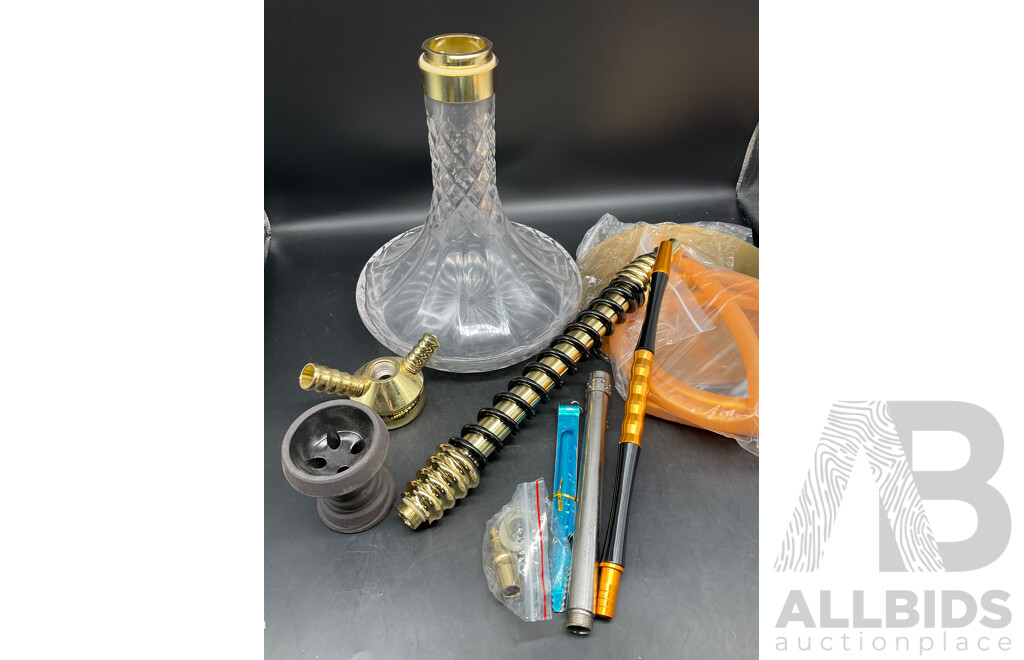 RM DELUXE Glass Shisha Hookah with Accessories