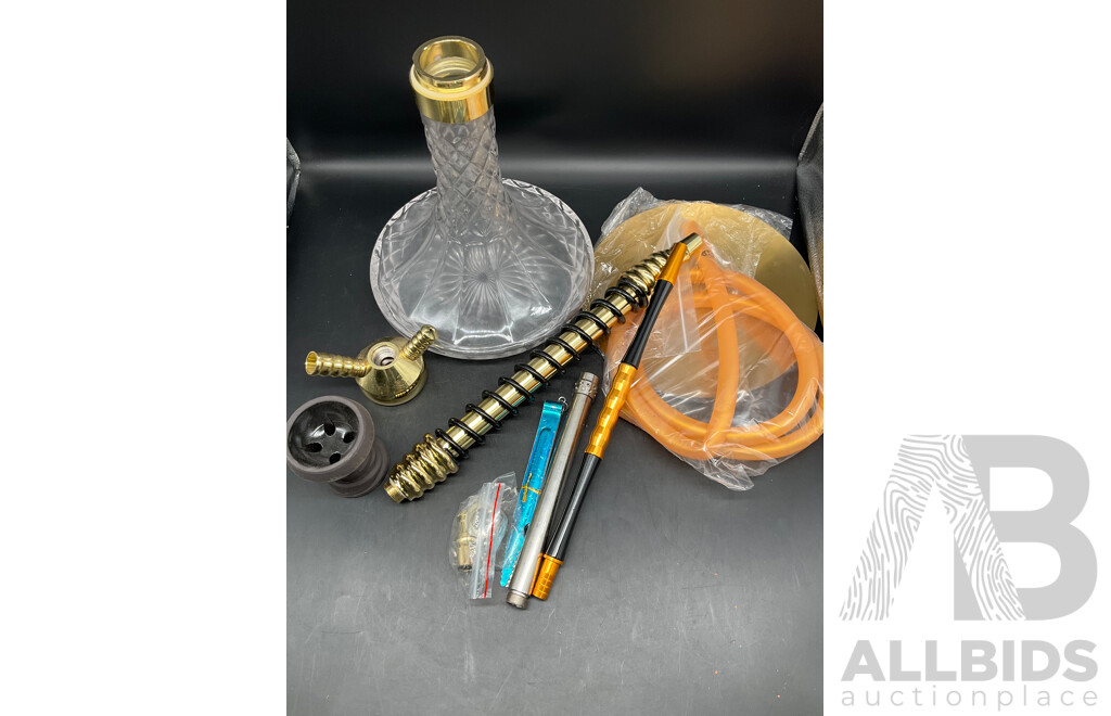 RM DELUXE Glass Shisha Hookah with Accessories