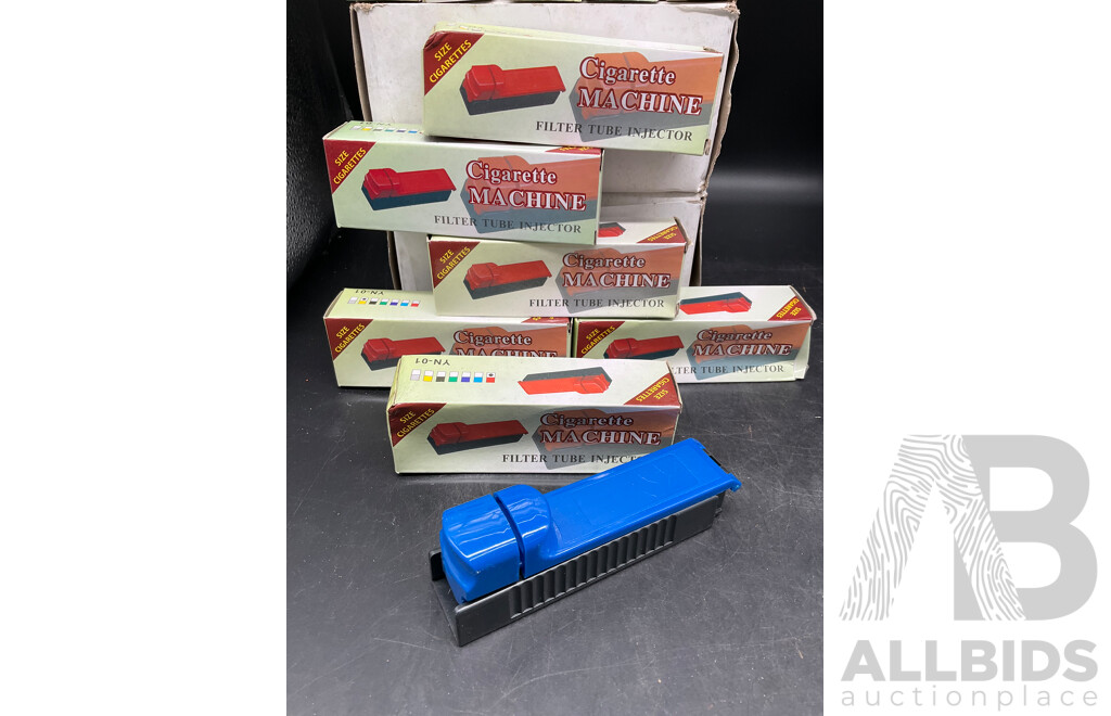 Manual Cigarette Rolling Machine (x40), Electric Cigarette Rolling Machine with EU Plug and AU Adapter (x5), Herb Scissors (x9) - Assorted Colors - Lot of 54