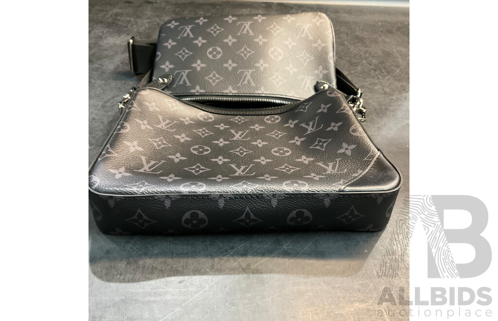Trio Black & Grey Cross Body Bag Branded Louis Vuitton