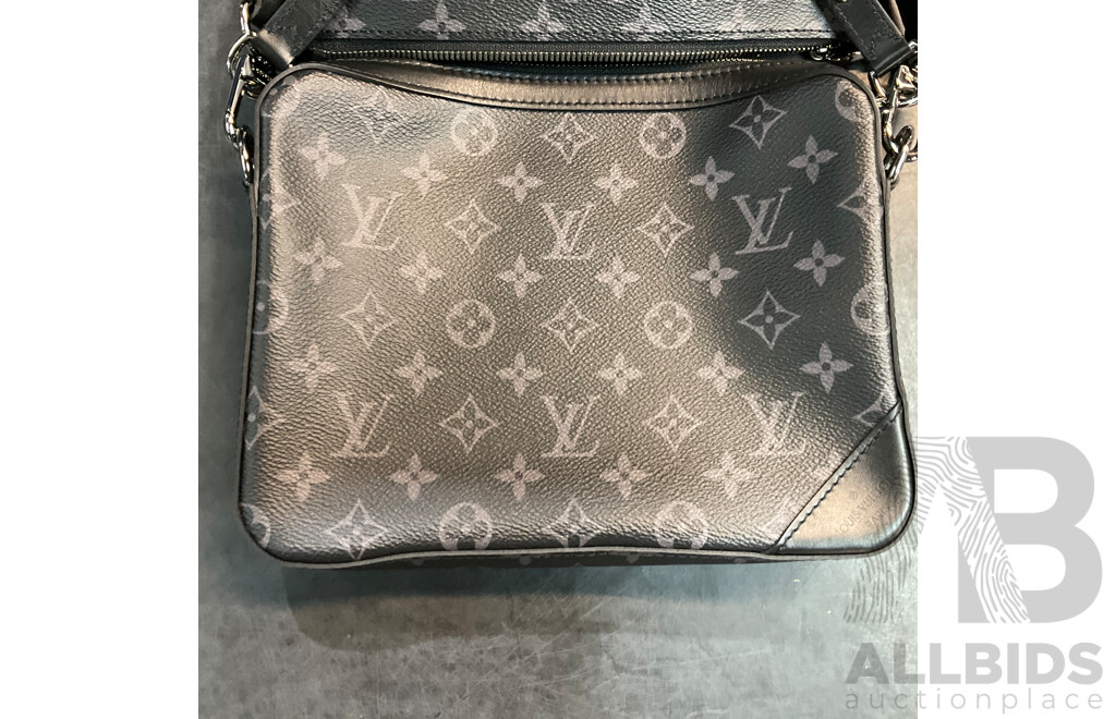 Trio Black & Grey Cross Body Bag Branded Louis Vuitton