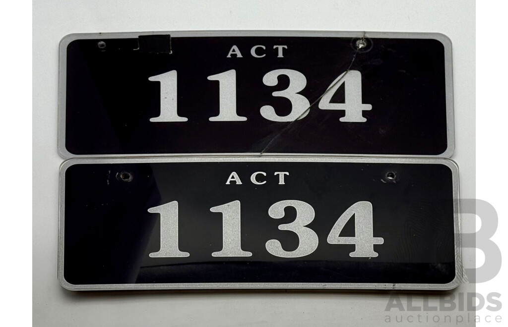 ACT 4-Digit Number Plate 1134 - Lot 1599982 | CARBIDS