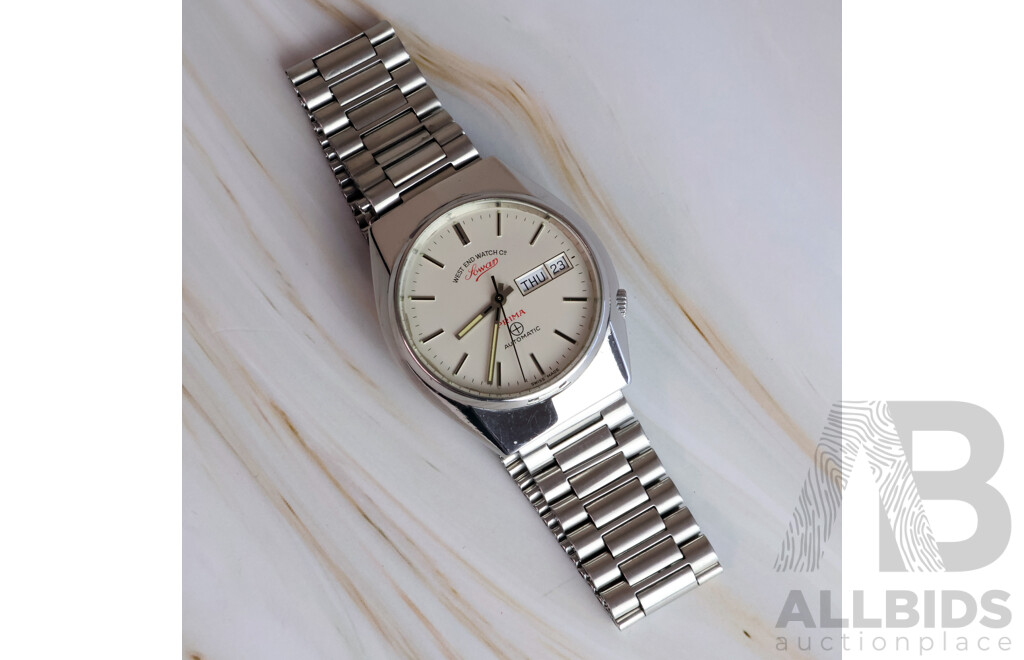 West End Watch Co. Sowar Prima Automatic, G-4457, 35mm, Silver Tone Face, with Movement