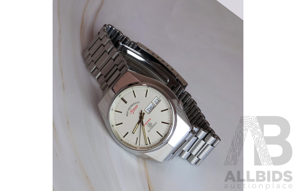 West End Watch Co. Sowar Prima Automatic, G-4457, 35mm, Silver Tone Face, with Movement