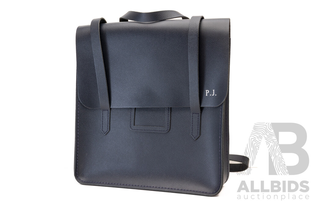 the Cambridge Satchel Company Navy Leather Backpack/tote, Handmade in Great Britain