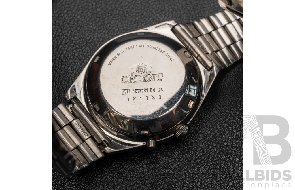 Orient 3 Star Crytal 21 Jewels Automatic Watch, 469WB1-84 CA, Black Dial, Vintage Circa 1980's