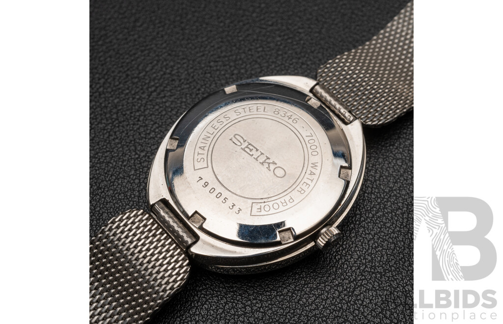 Seiko Business-A Diashock 27 Jewels Automatic Vintage Watch, 8346-7000, 35mm, Silver Slimline