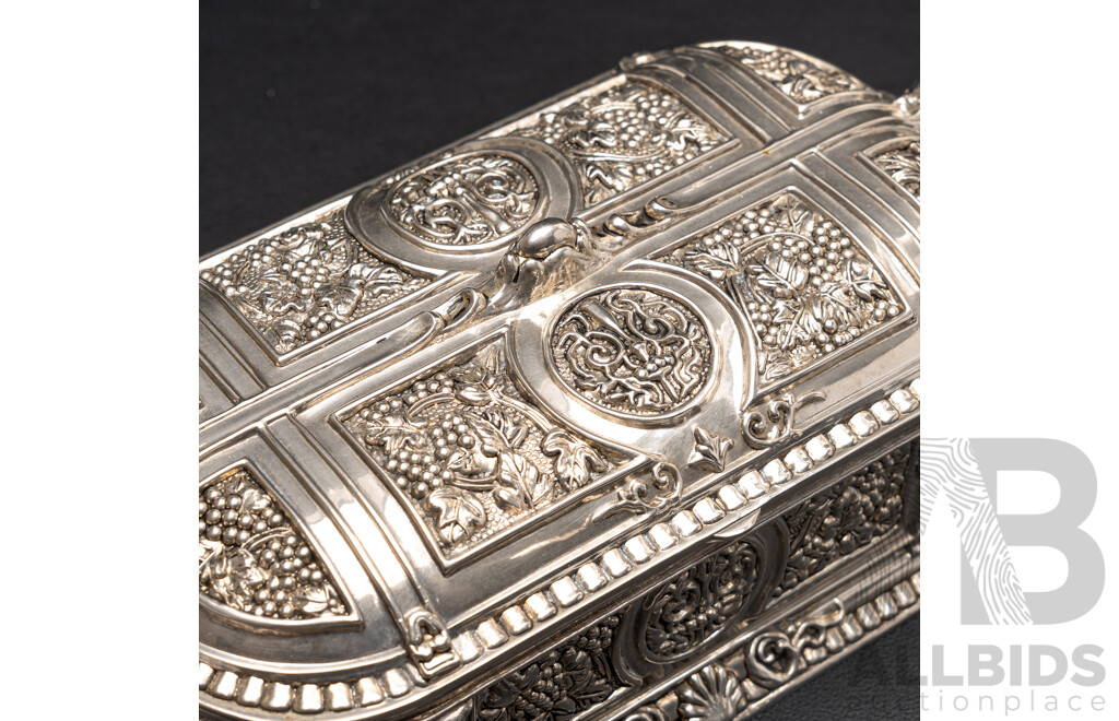 Vintage Vera Lucino Silver Plated Italian Trinket Box