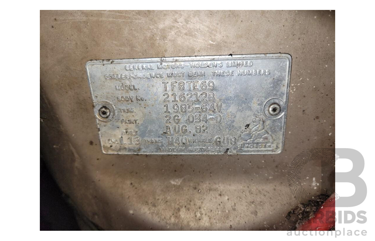 8/1982 Holden TF Gemini 4d Sedan Oyster Metallic 1.6L