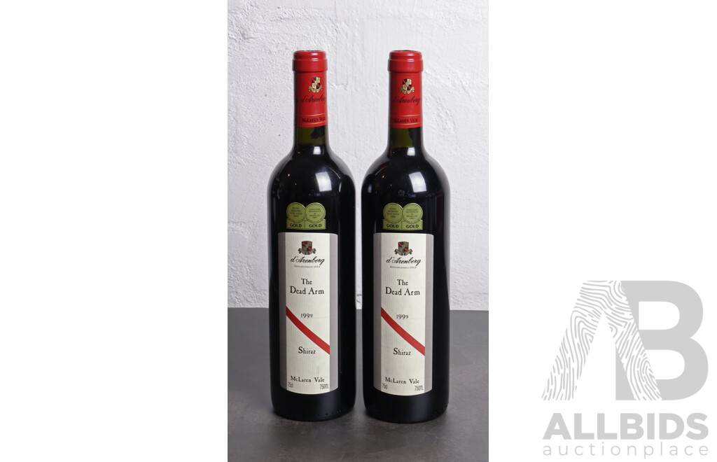 Two D'Arenberg McLaren Vale The Dead Arm Shiraz Vintage 1999 (2)