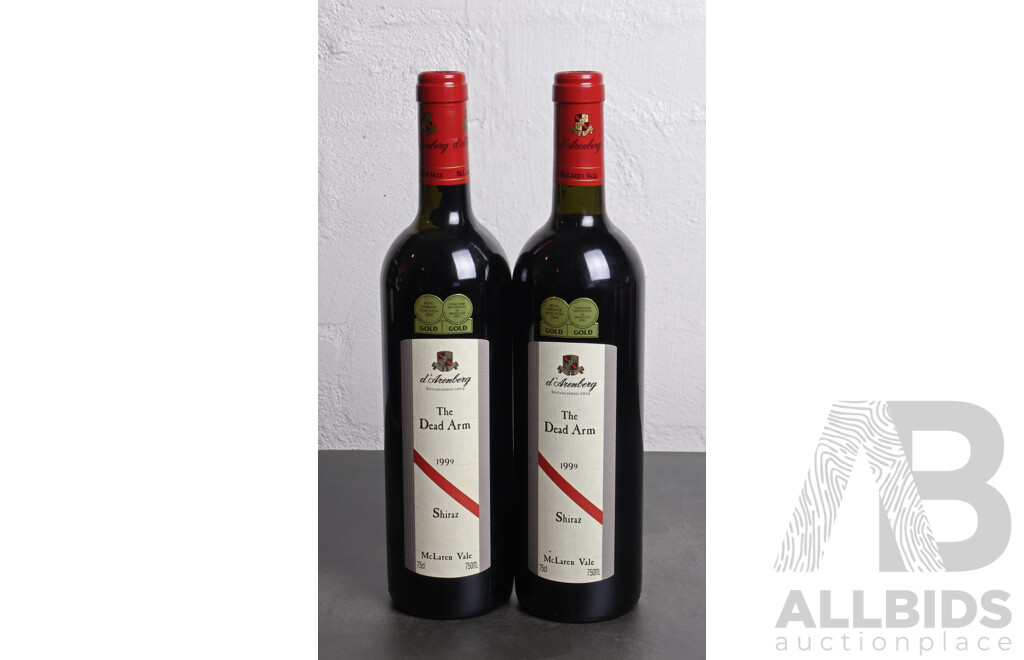 Two D'Arenberg McLaren Vale The Dead Arm Shiraz Vintage 1999 (2)