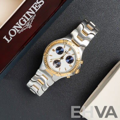 Longines Sport Wing Chronograph Watch, 35mm, Stainless Steel, Swiss Made