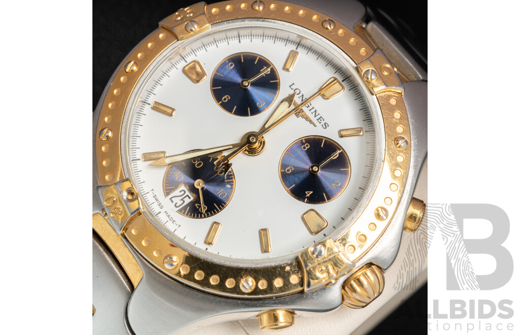 Longines Sport Wing Chronograph Watch, 35mm, Stainless Steel, Swiss Made