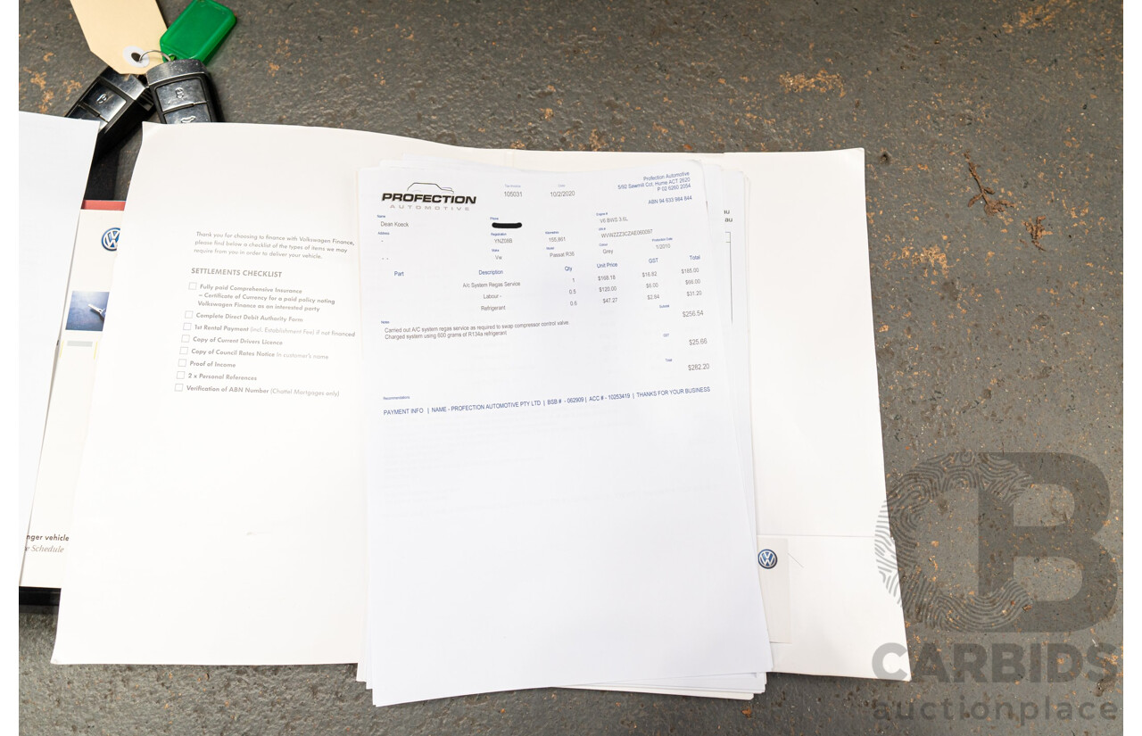 1/2010 Volkswagen Passat R36 3C (AWD) MY10 4d Wagon Icelandic Grey Metallic VR6 3.6L