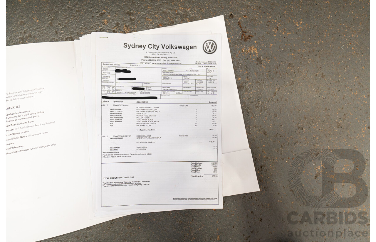 1/2010 Volkswagen Passat R36 3C (AWD) MY10 4d Wagon Icelandic Grey Metallic VR6 3.6L