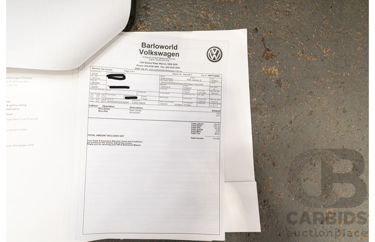 1/2010 Volkswagen Passat R36 3C (AWD) MY10 4d Wagon Icelandic Grey Metallic VR6 3.6L