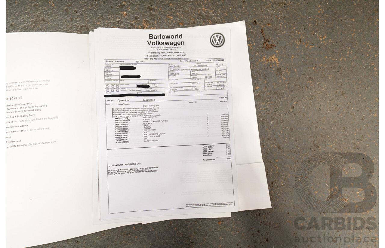 1/2010 Volkswagen Passat R36 3C (AWD) MY10 4d Wagon Icelandic Grey Metallic VR6 3.6L