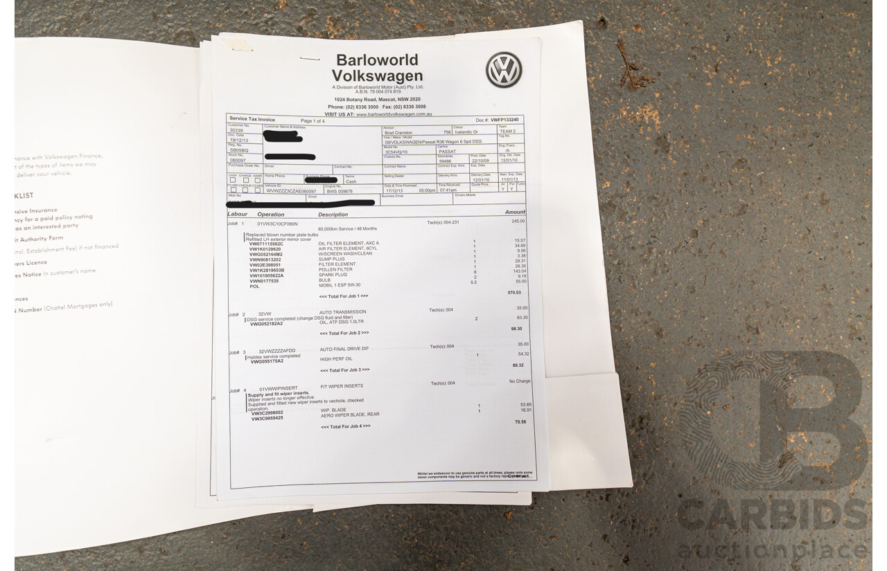 1/2010 Volkswagen Passat R36 3C (AWD) MY10 4d Wagon Icelandic Grey Metallic VR6 3.6L