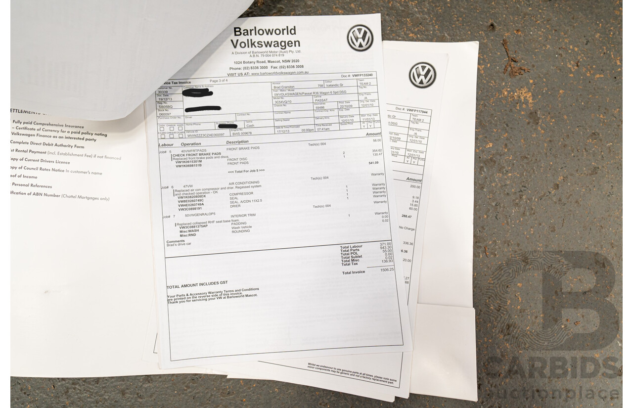 1/2010 Volkswagen Passat R36 3C (AWD) MY10 4d Wagon Icelandic Grey Metallic VR6 3.6L