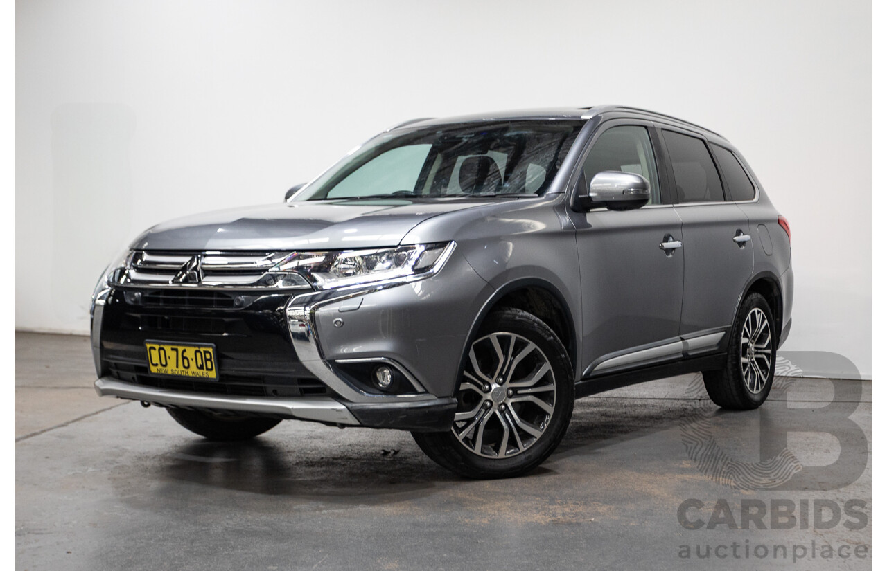 08/2017 Mitsubishi Outlander EXCEED (AWD) ZK MY18 4D Wagon Titanium Grey Turbo Diesel 2.3L - 7 seats