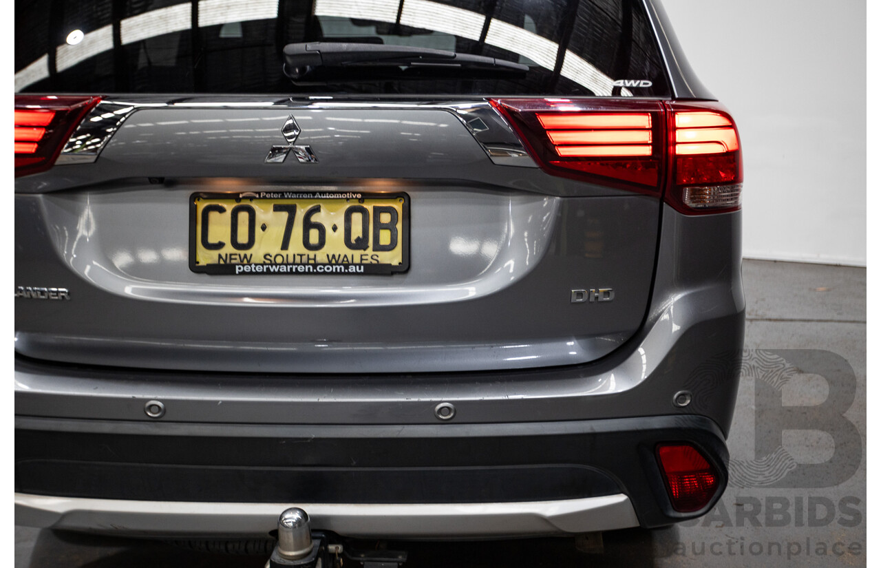 08/2017 Mitsubishi Outlander EXCEED (AWD) ZK MY18 4D Wagon Titanium Grey Turbo Diesel 2.3L - 7 seats