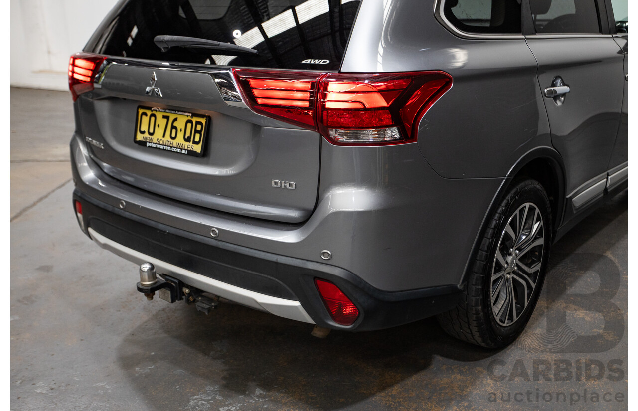 08/2017 Mitsubishi Outlander EXCEED (AWD) ZK MY18 4D Wagon Titanium Grey Turbo Diesel 2.3L - 7 seats