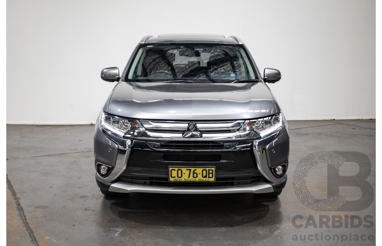 08/2017 Mitsubishi Outlander EXCEED (AWD) ZK MY18 4D Wagon Titanium Grey Turbo Diesel 2.3L - 7 seats