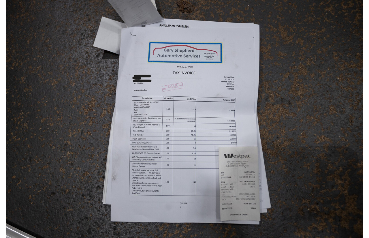 08/2017 Mitsubishi Outlander EXCEED (AWD) ZK MY18 4D Wagon Titanium Grey Turbo Diesel 2.3L - 7 seats