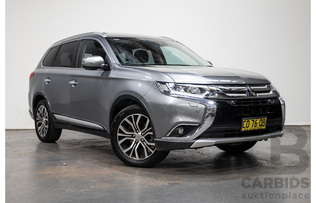 08/2017 Mitsubishi Outlander EXCEED (AWD) ZK MY18 4D Wagon Titanium Grey Turbo Diesel 2.3L - 7 seats