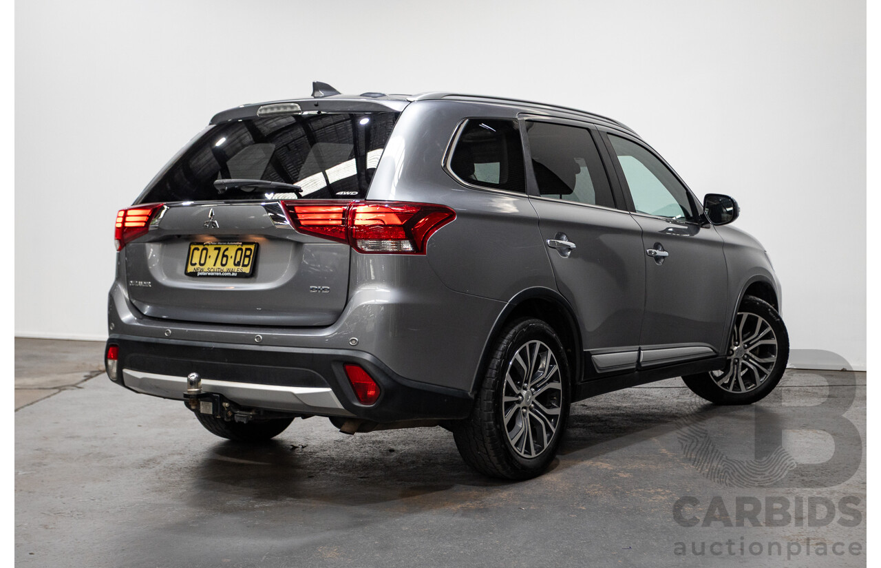 08/2017 Mitsubishi Outlander EXCEED (AWD) ZK MY18 4D Wagon Titanium Grey Turbo Diesel 2.3L - 7 seats