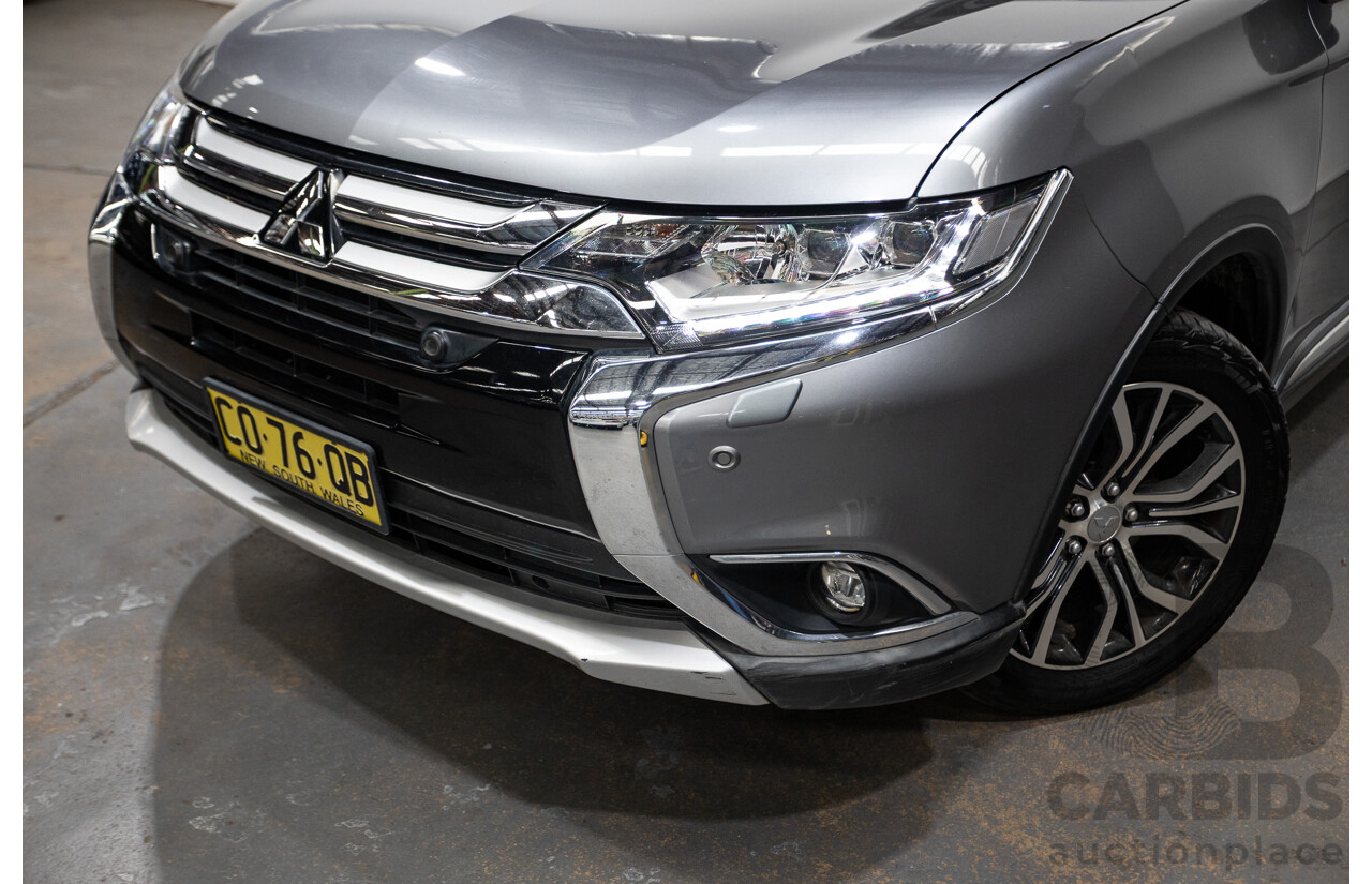 08/2017 Mitsubishi Outlander EXCEED (AWD) ZK MY18 4D Wagon Titanium Grey Turbo Diesel 2.3L - 7 seats