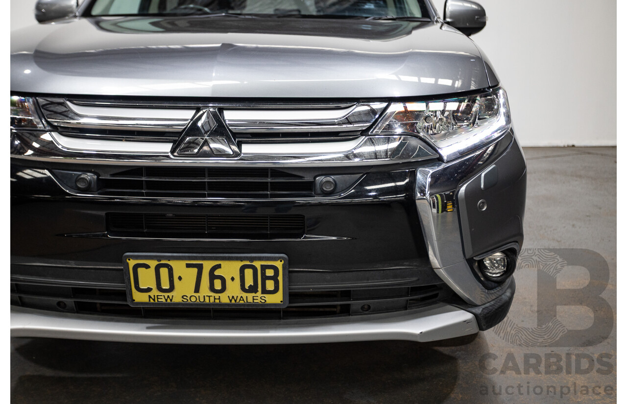 08/2017 Mitsubishi Outlander EXCEED (AWD) ZK MY18 4D Wagon Titanium Grey Turbo Diesel 2.3L - 7 seats