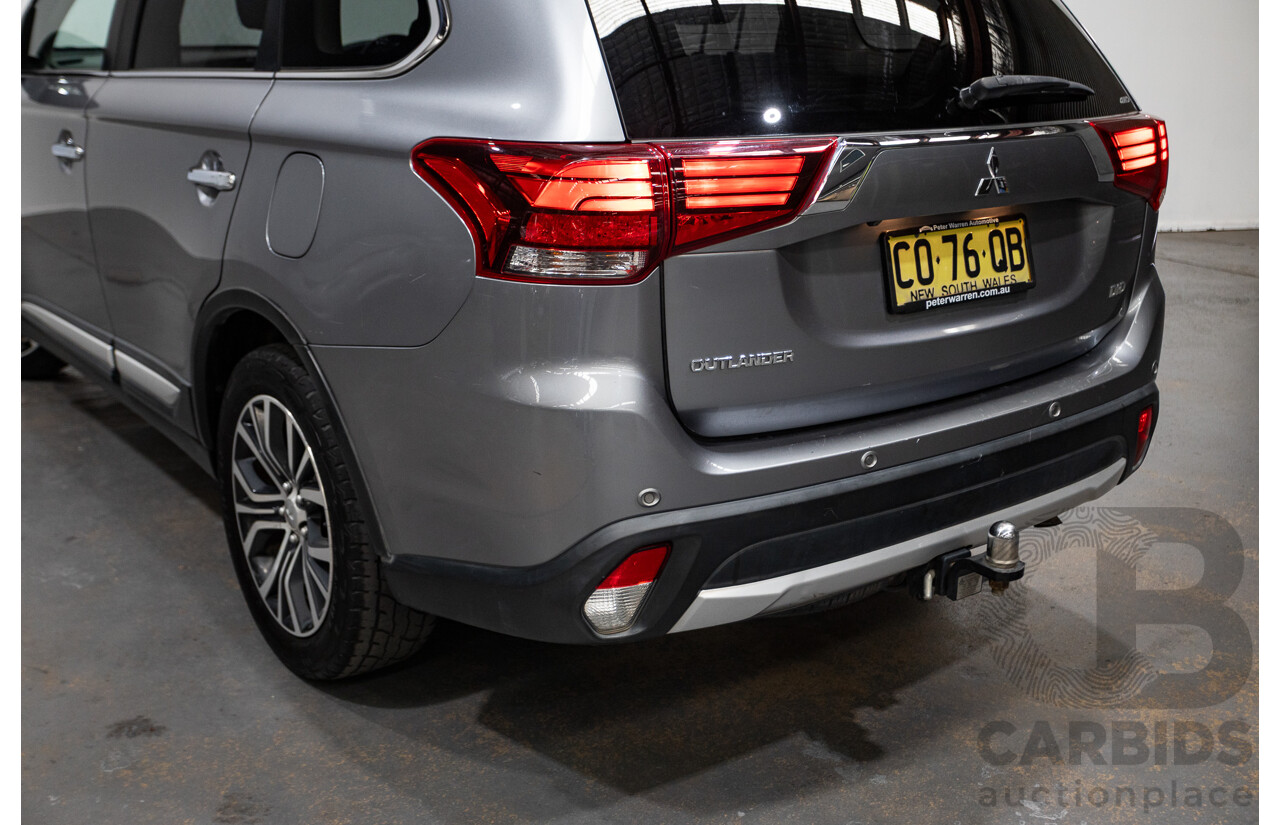 08/2017 Mitsubishi Outlander EXCEED (AWD) ZK MY18 4D Wagon Titanium Grey Turbo Diesel 2.3L - 7 seats