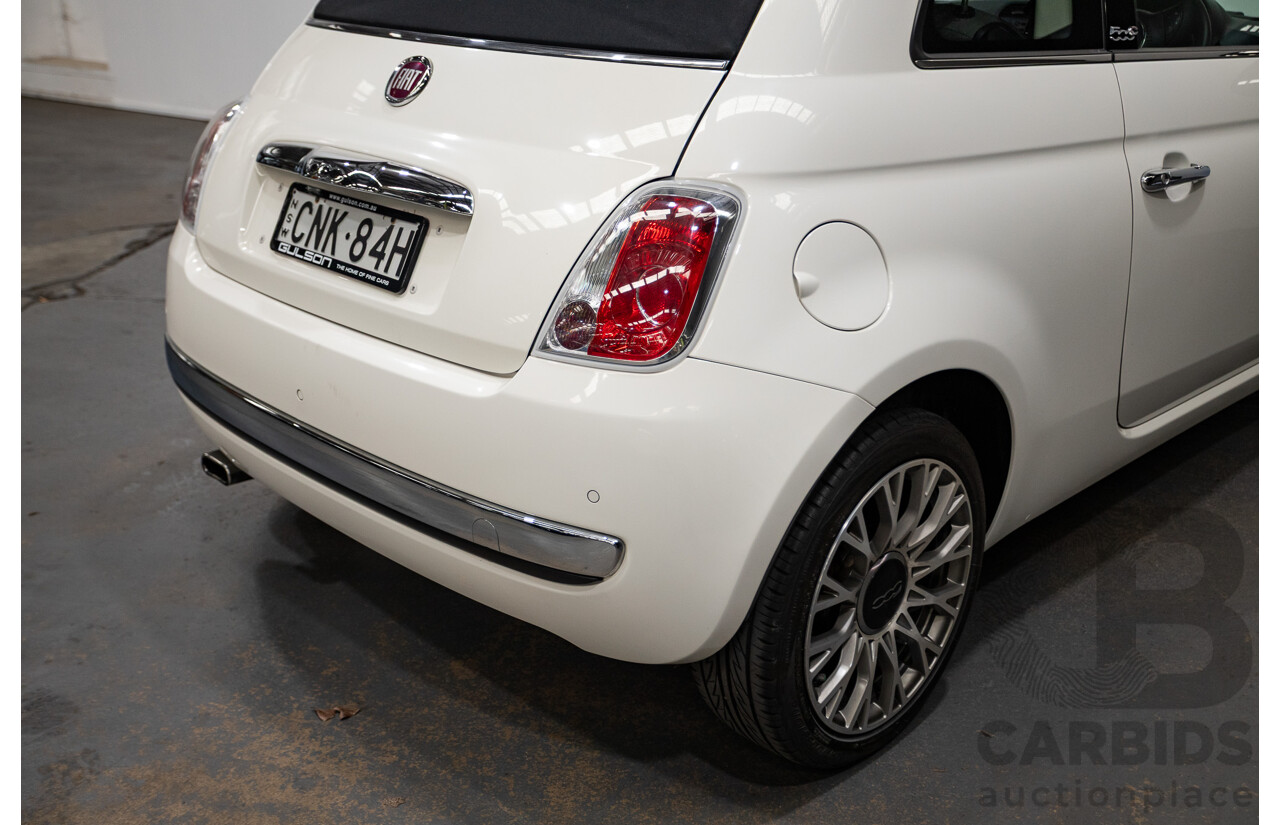 3/2013 Fiat 500 TWIN AIR Lounge  2d Convertible White 0.9L
