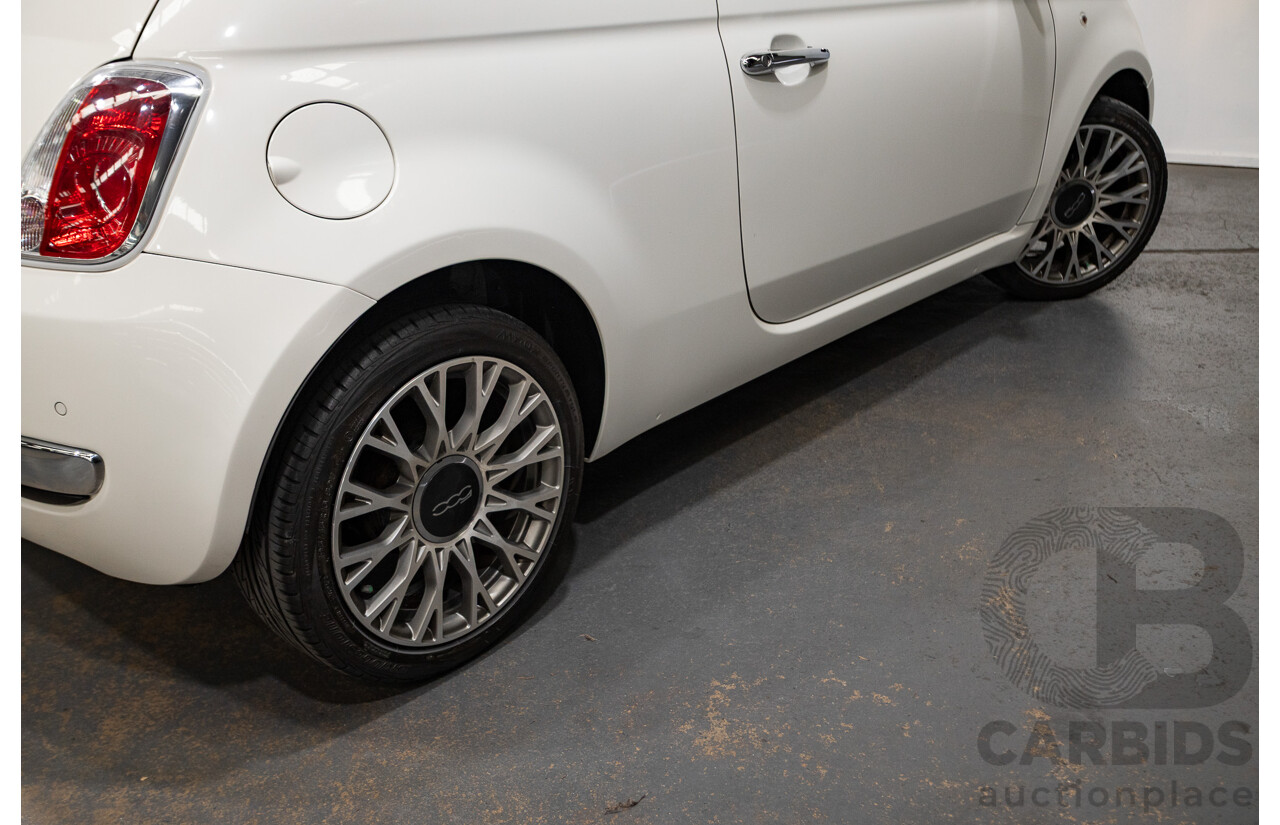 3/2013 Fiat 500 TWIN AIR Lounge  2d Convertible White 0.9L