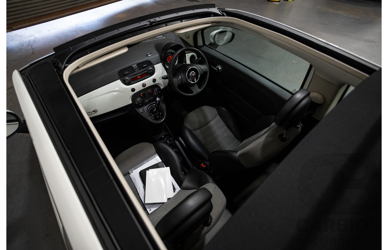 3/2013 Fiat 500 TWIN AIR Lounge  2d Convertible White 0.9L
