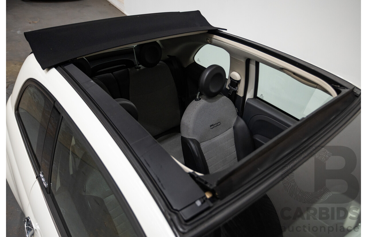 3/2013 Fiat 500 TWIN AIR Lounge  2d Convertible White 0.9L