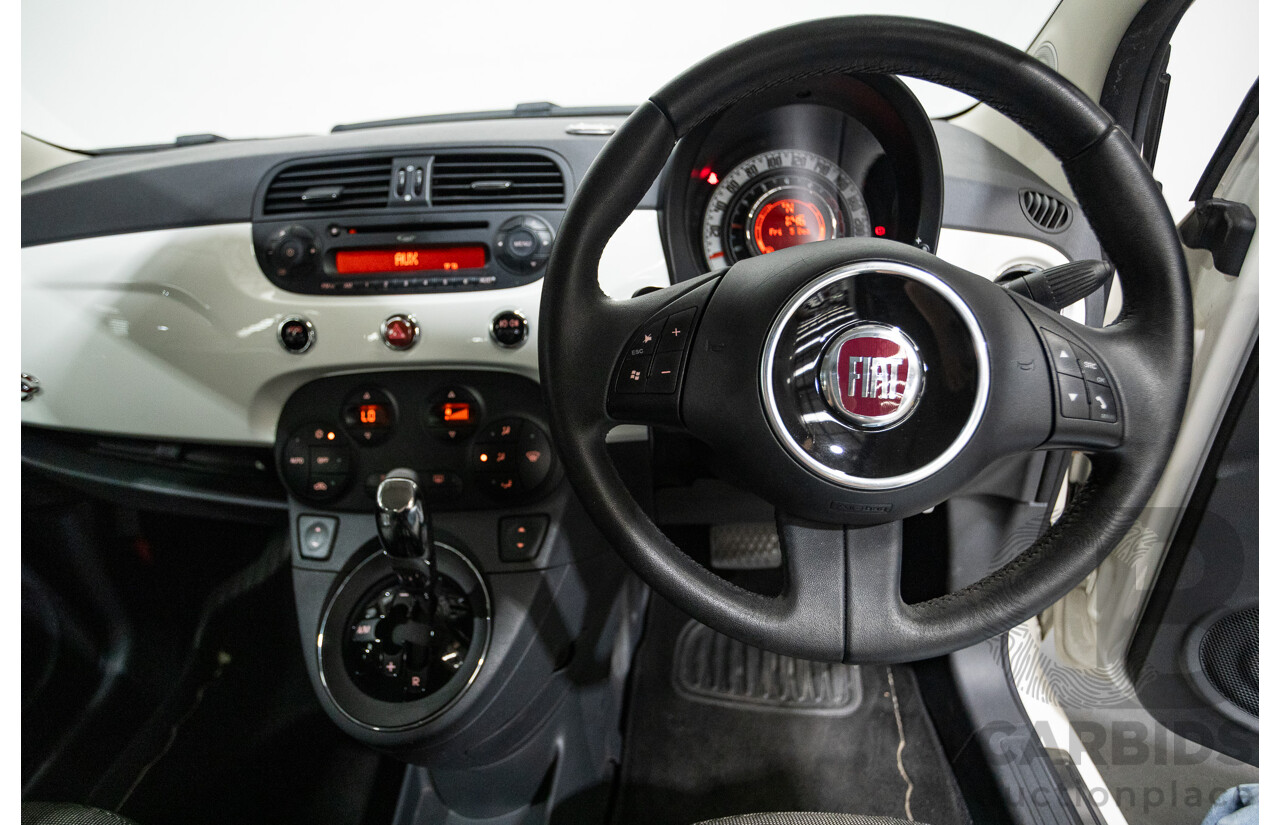 3/2013 Fiat 500 TWIN AIR Lounge  2d Convertible White 0.9L