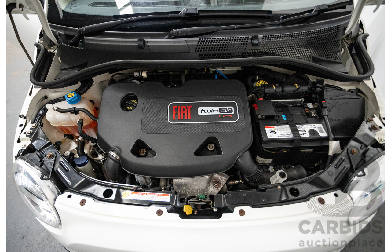 3/2013 Fiat 500 TWIN AIR Lounge  2d Convertible White 0.9L