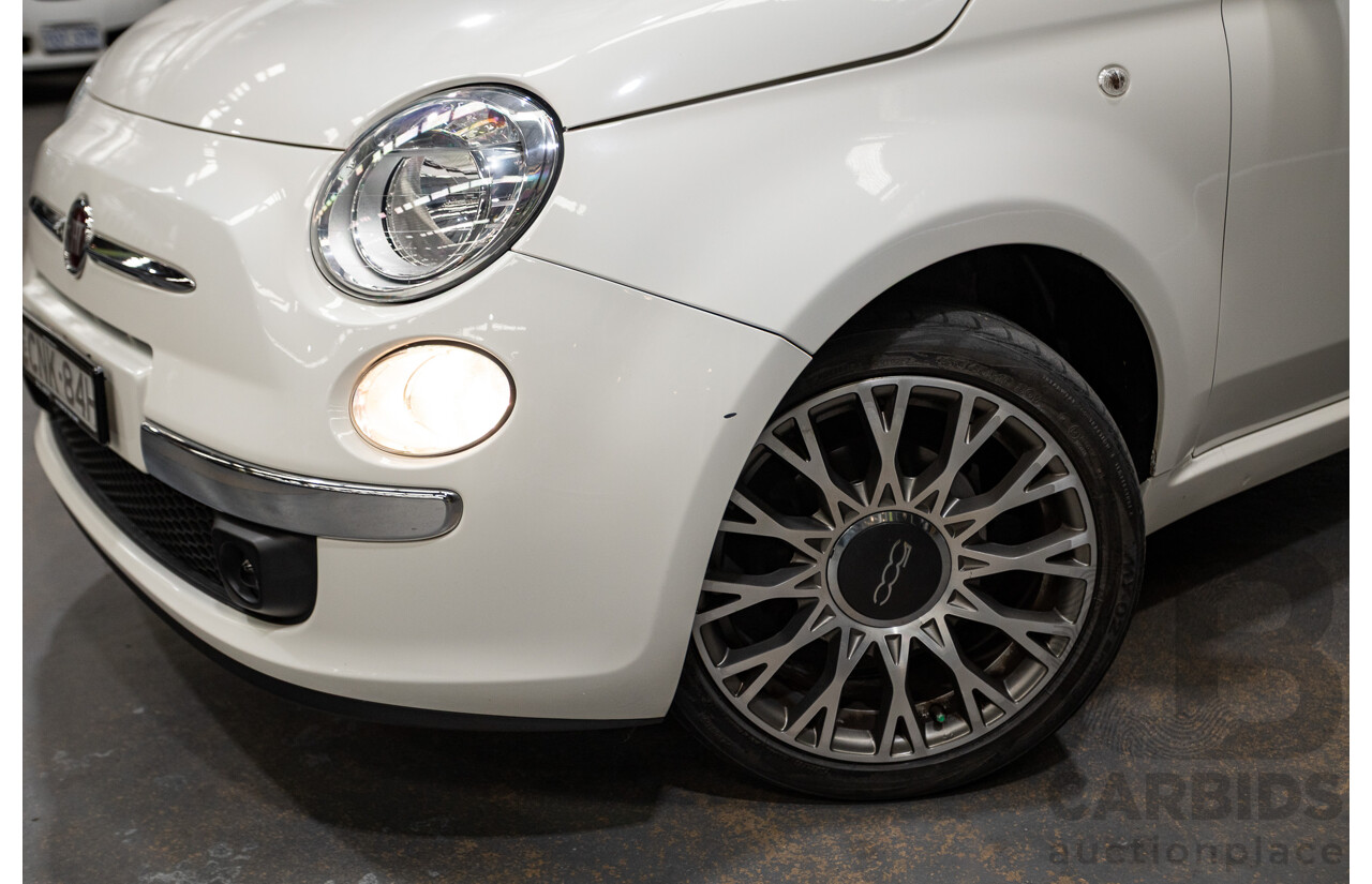 3/2013 Fiat 500 TWIN AIR Lounge  2d Convertible White 0.9L