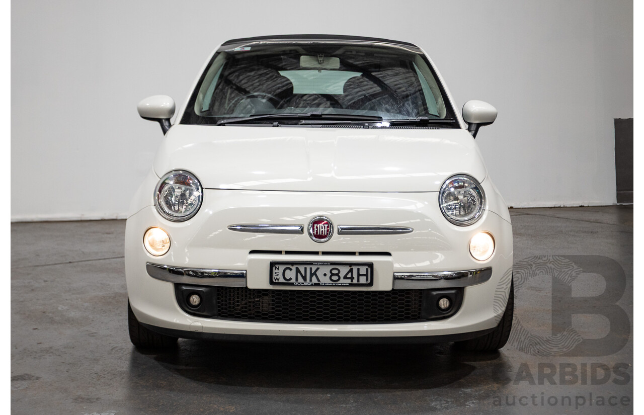 3/2013 Fiat 500 TWIN AIR Lounge  2d Convertible White 0.9L