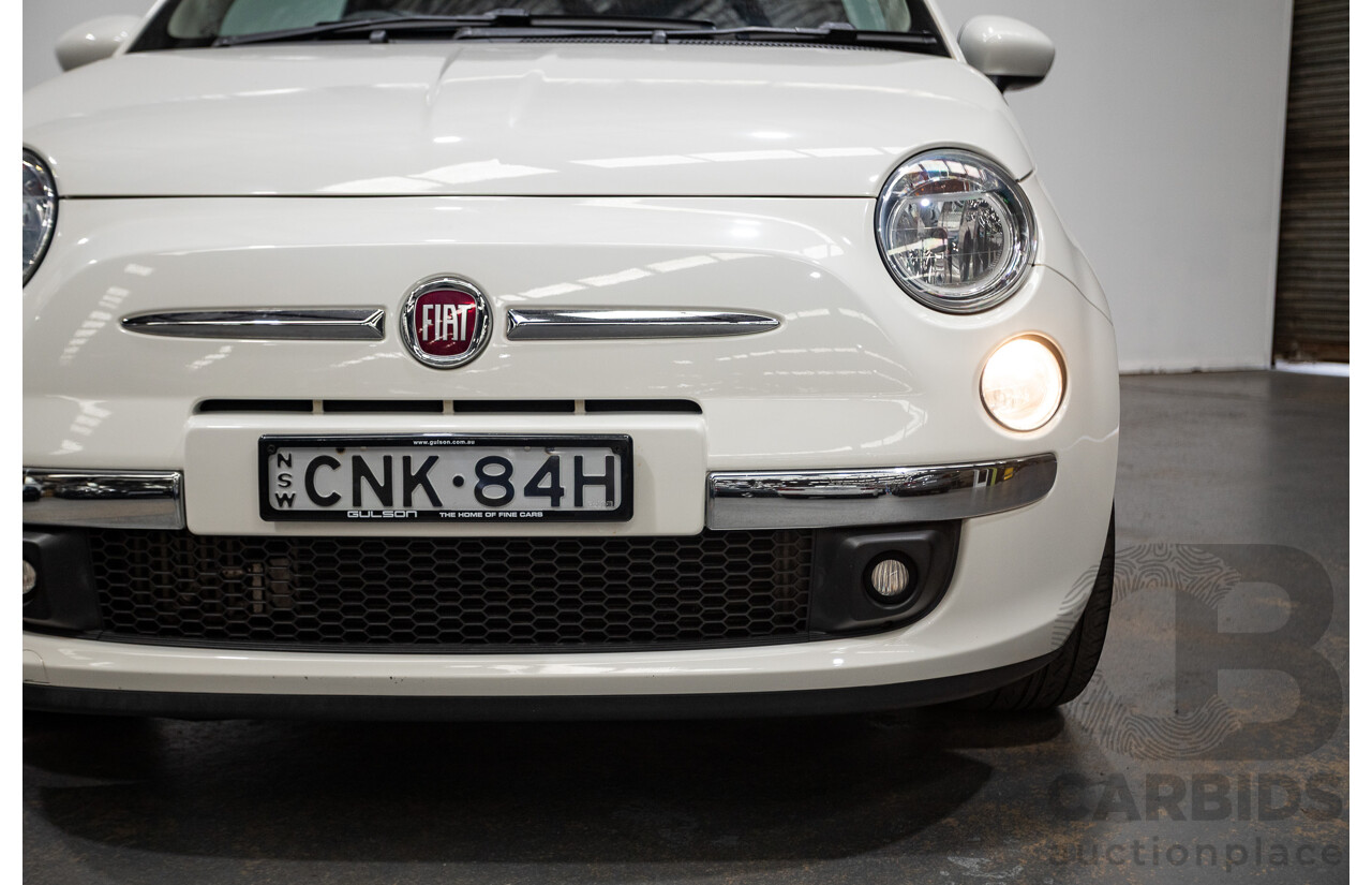 3/2013 Fiat 500 TWIN AIR Lounge  2d Convertible White 0.9L