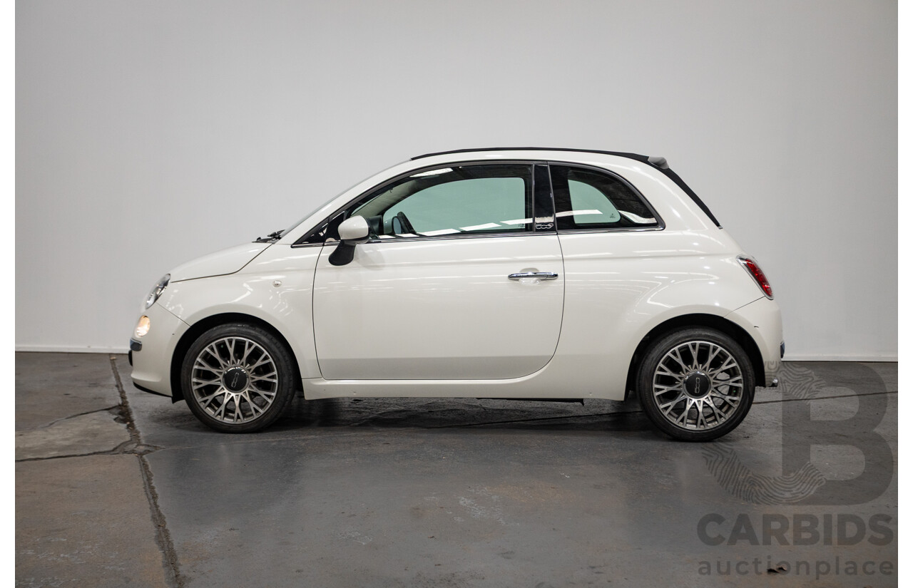 3/2013 Fiat 500 TWIN AIR Lounge  2d Convertible White 0.9L