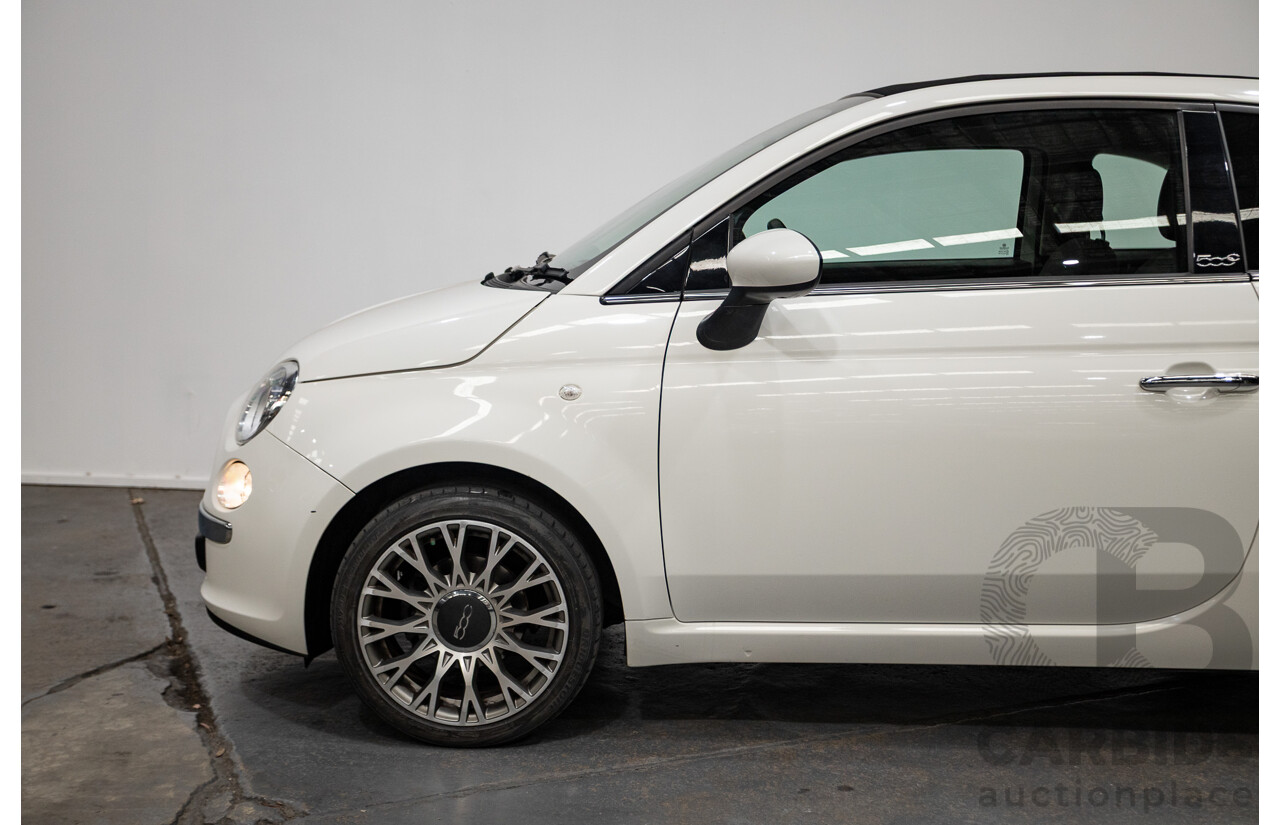3/2013 Fiat 500 TWIN AIR Lounge  2d Convertible White 0.9L