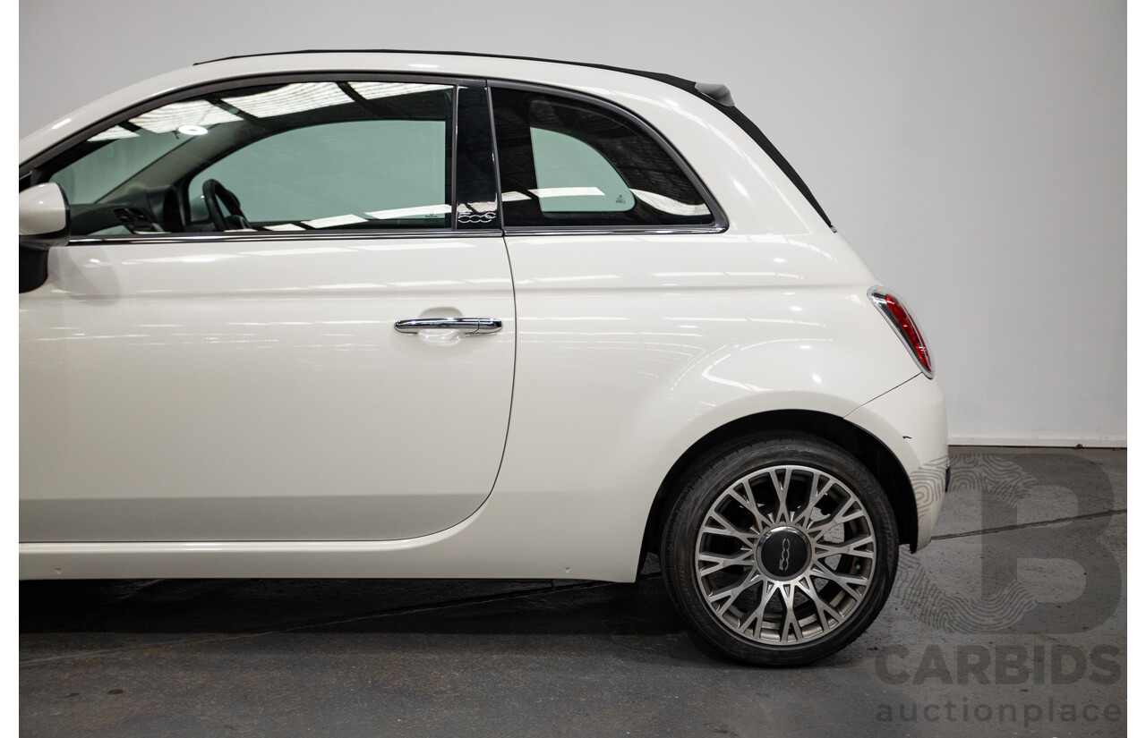3/2013 Fiat 500 TWIN AIR Lounge  2d Convertible White 0.9L