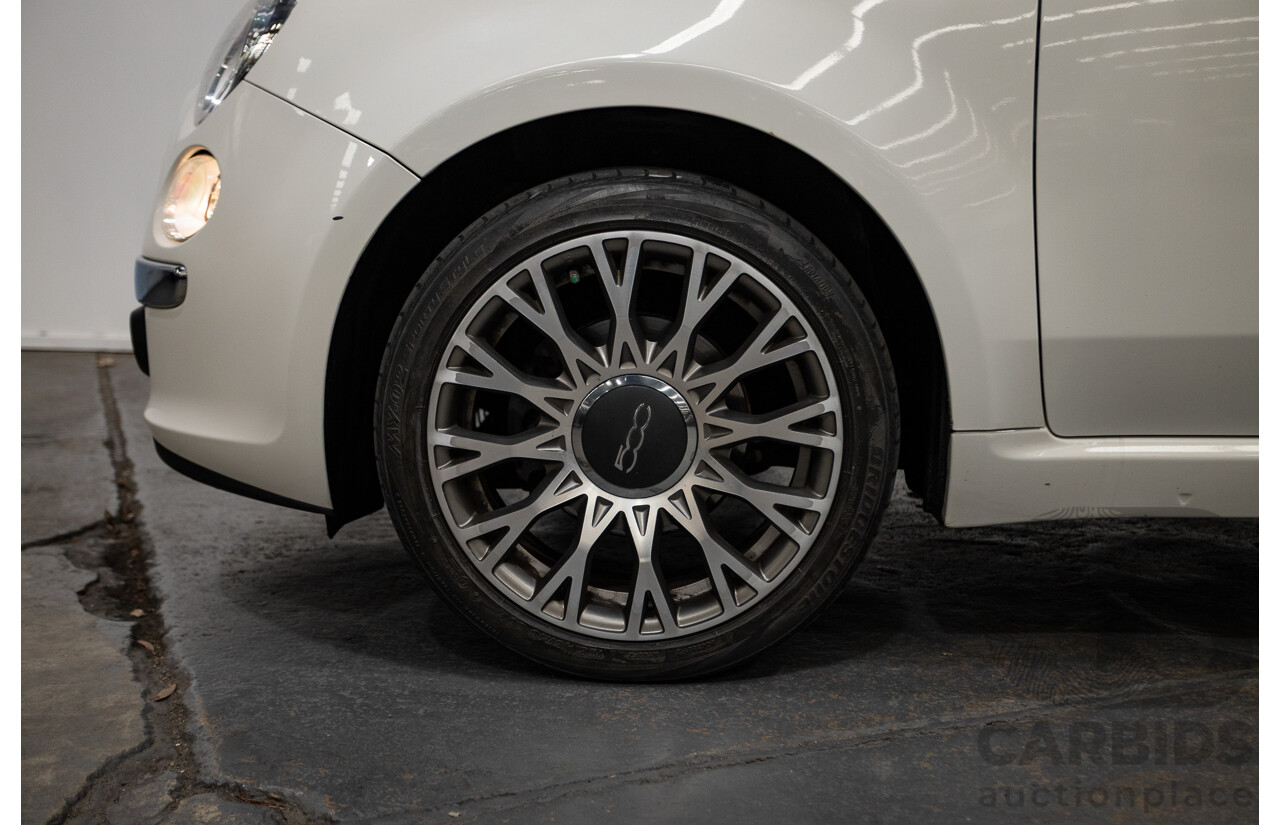 3/2013 Fiat 500 TWIN AIR Lounge  2d Convertible White 0.9L